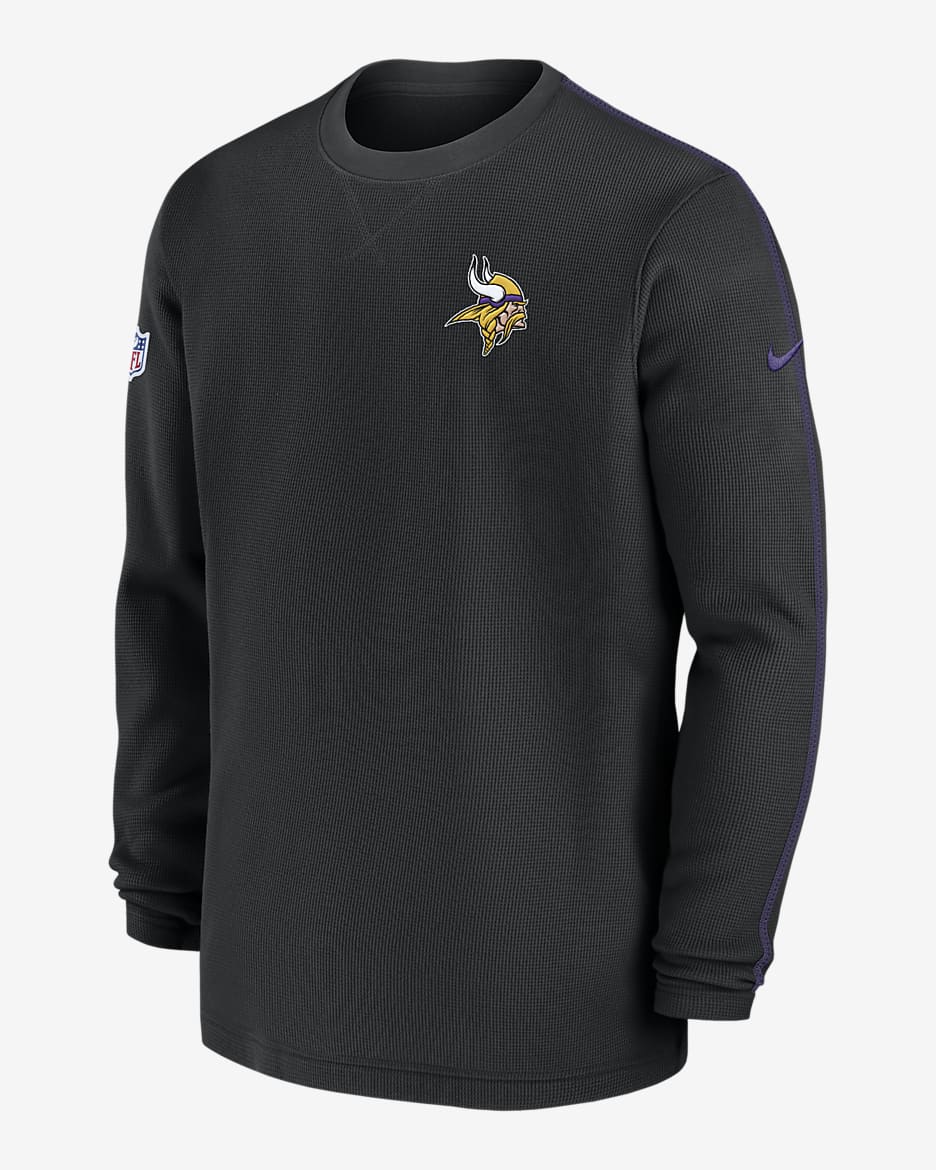 Playera de manga larga Nike de la NFL para hombre Minnesota Vikings Sideline Coach. Nike